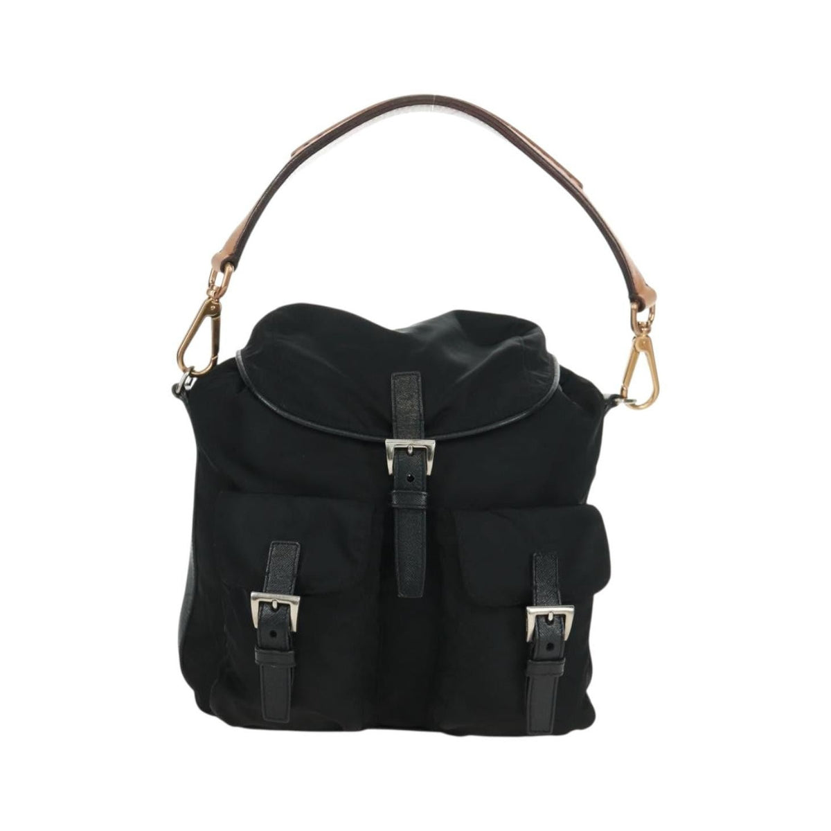 Prada Double Pocket Drawstring Shoulder Bag - Brandsamsara
