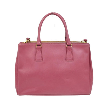 Prada Double Zip Lux Tote Saffiano Leather, Pink, Leather, Handbag