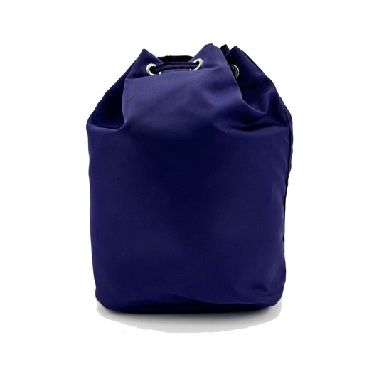 Prada Drawstring Wristlet Bucket Tessuto, Navy, Nylon, Handbag