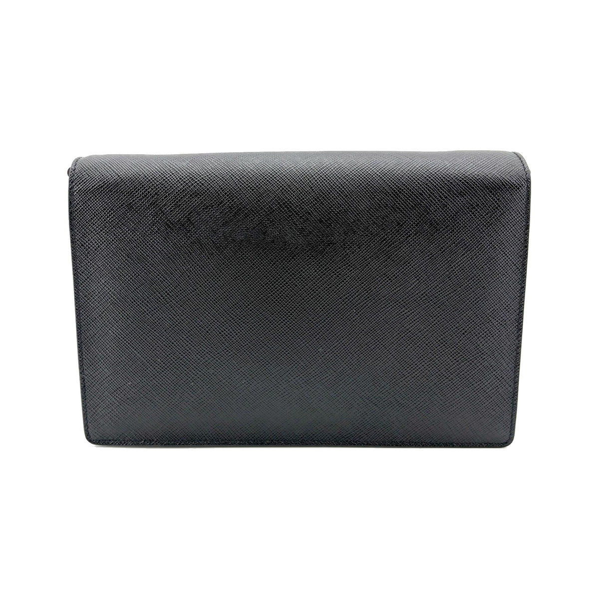Prada Envelope Clutch Saffiano Leather, Black, Leather, Clutch