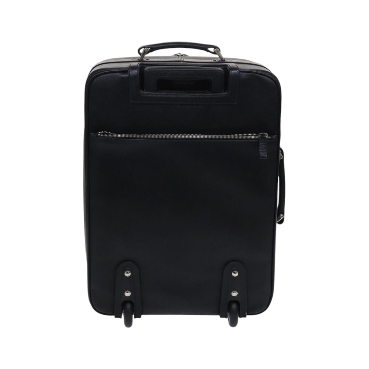 Prada Expandable Front Zip Boston Tessuto, Black, Leather, Travel Bag