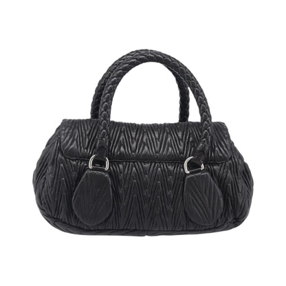 Prada Flap Chevron Nappa, Black, Leather, Shoulder Bag