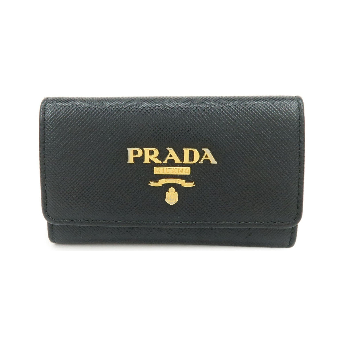 Prada Flap Saffiano Leather, Black, Leather, Wallet