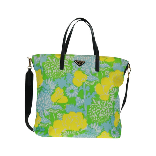 Prada Floreal Tote Printed Tessuto, Multicolour, Nylon, Tote Bag