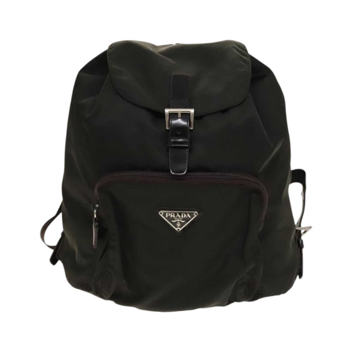 Prada Front Pocket Buckle Backpack - Brandsamsara