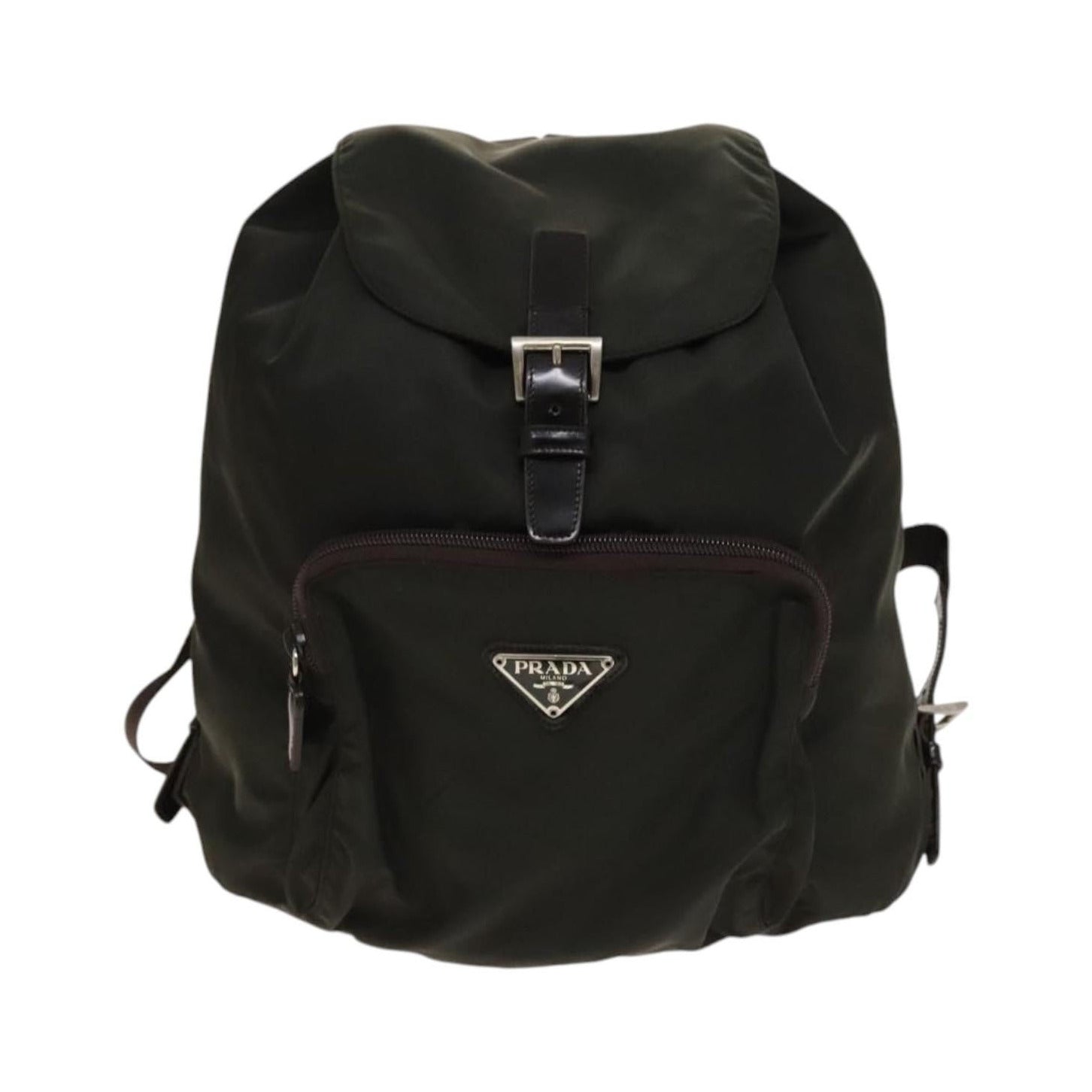 Prada Front Pocket Buckle Backpack - Brandsamsara
