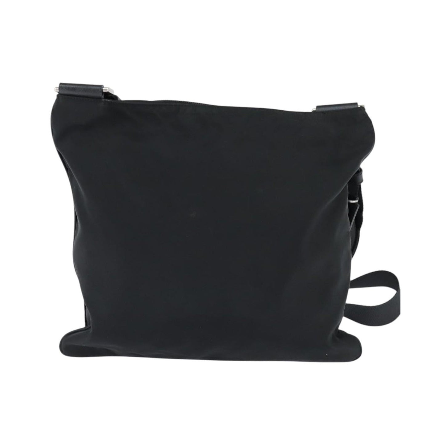 Prada Front Pocket Messenger Bag Tessuto, Black, Nylon, Shoulder Bag