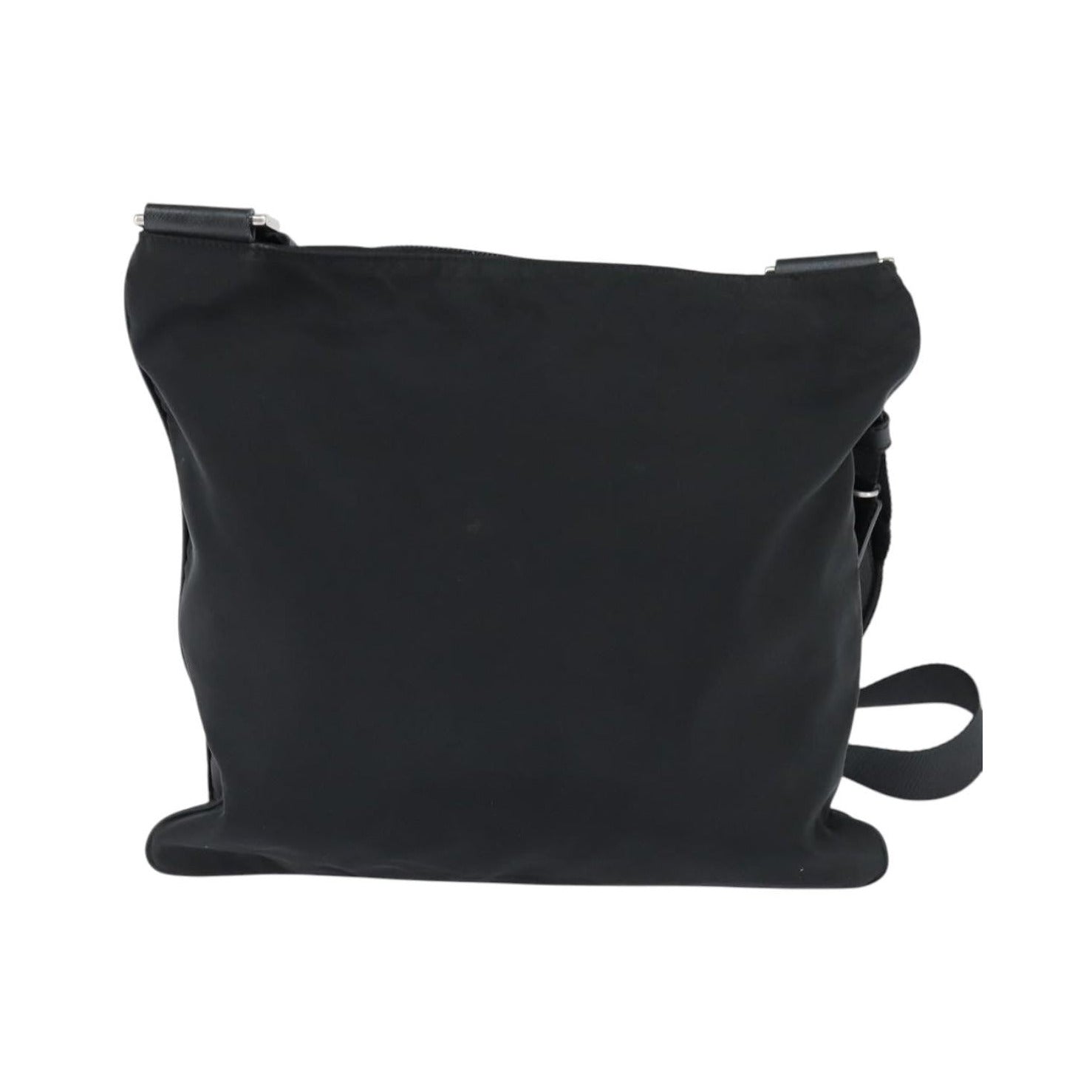 Prada Front Pocket Messenger Bag Tessuto, Black, Nylon, Shoulder Bag
