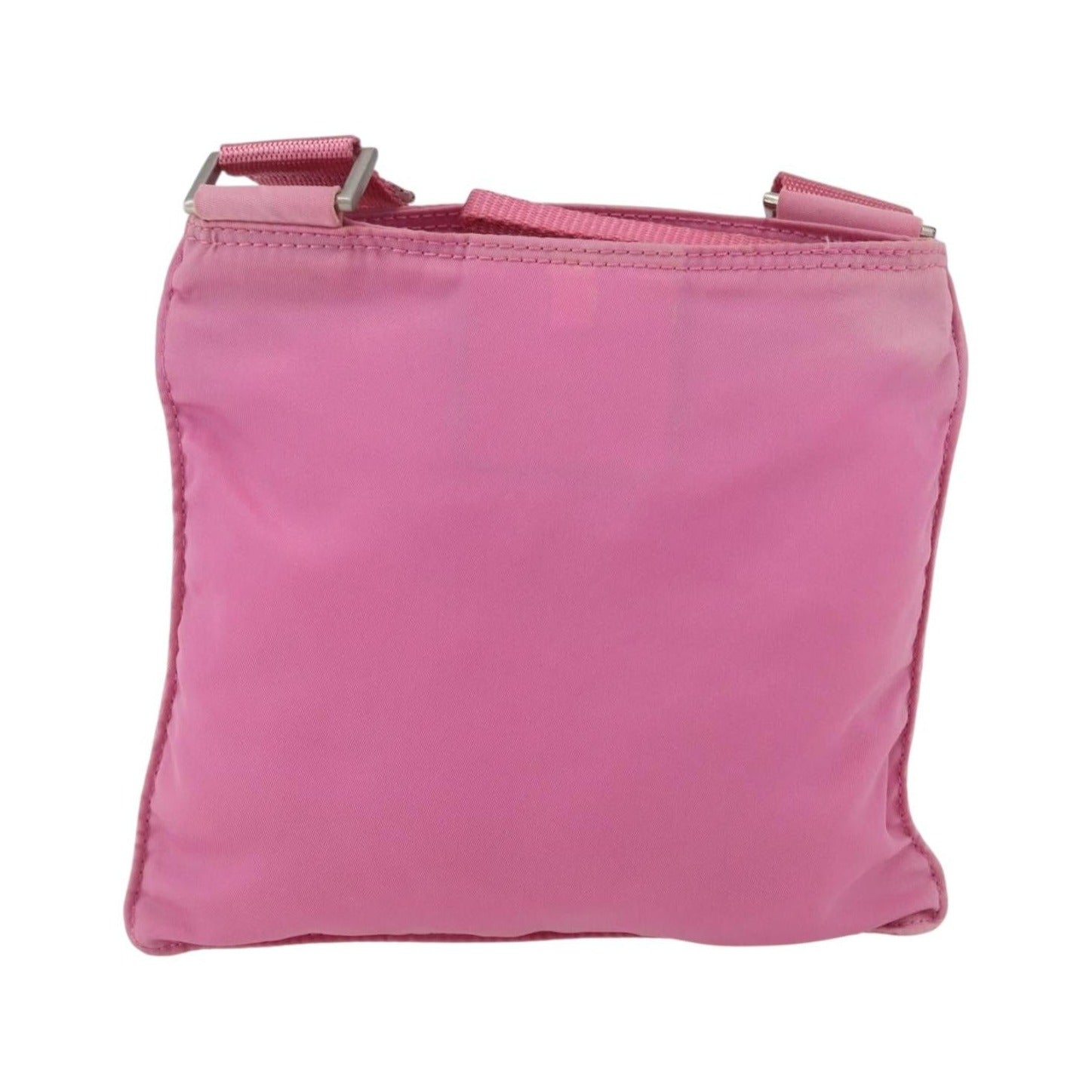 Prada Front Pocket Messenger Tessuto, Pink, Nylon, Shoulder Bag