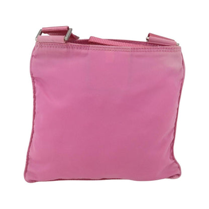 Prada Front Pocket Messenger Tessuto, Pink, Nylon, Shoulder Bag