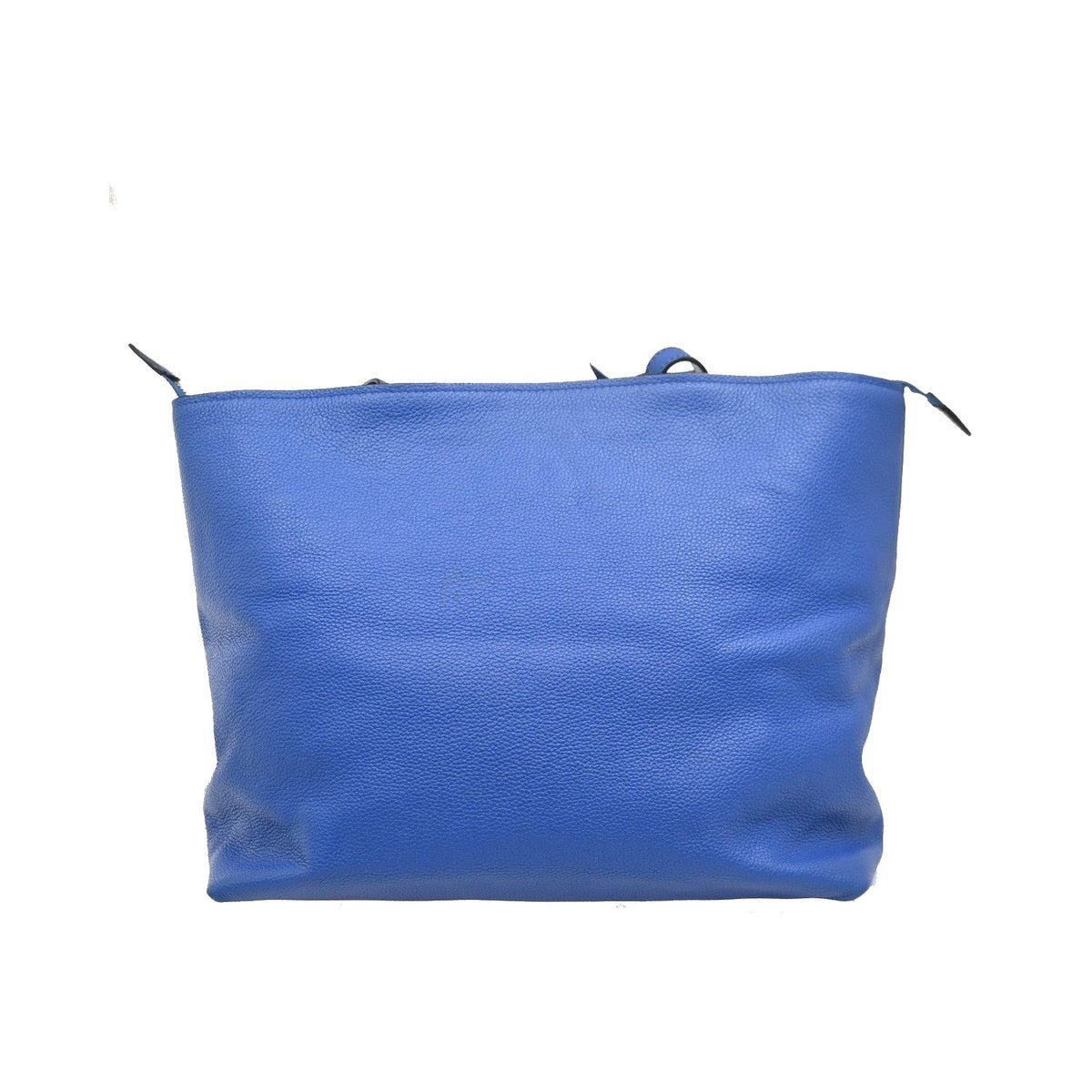 Prada Front Pocket Shopping Vitello Daino, Blue, Leather, Tote Bag