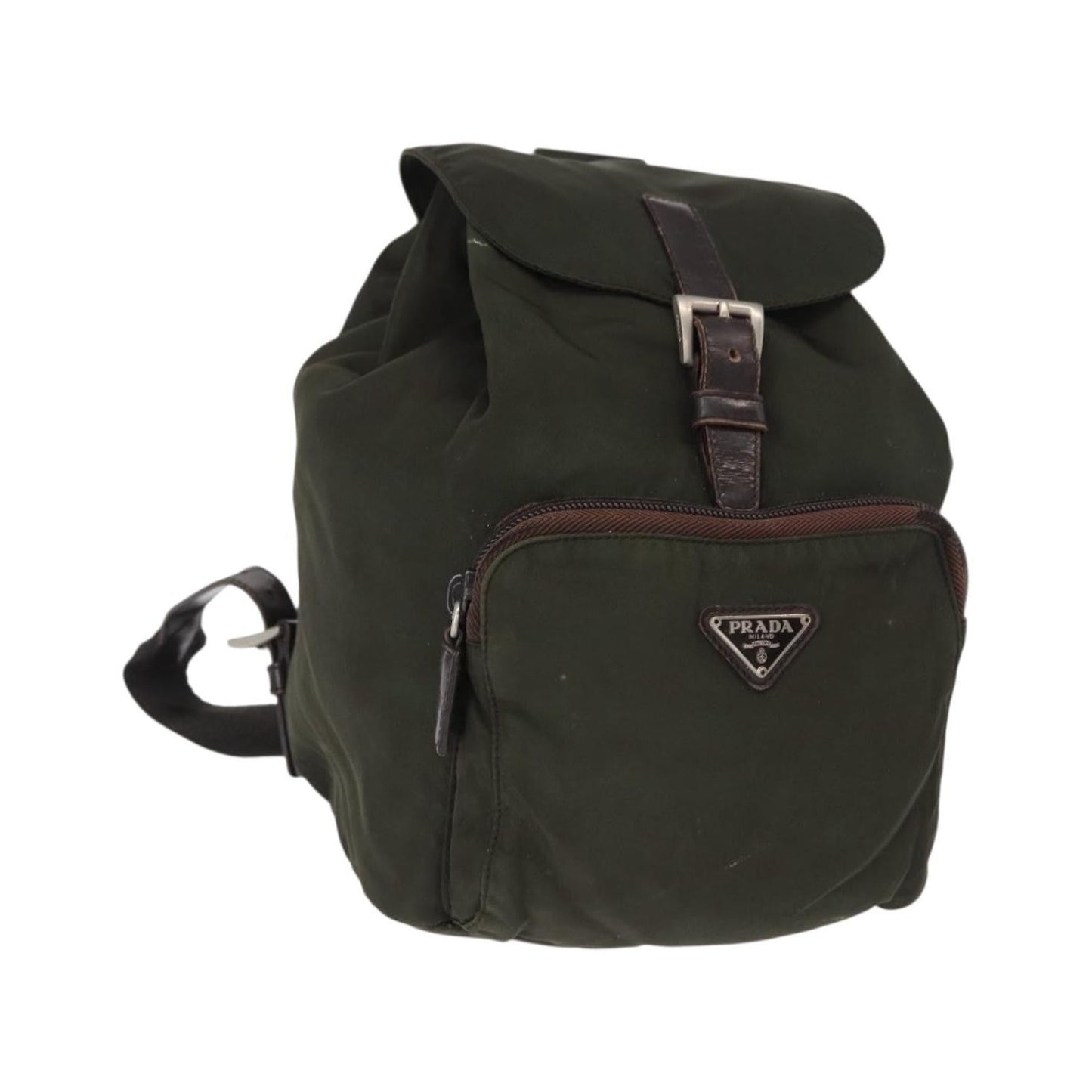 Prada Front Pocket Tessuto, Khaki, Nylon, Backpack