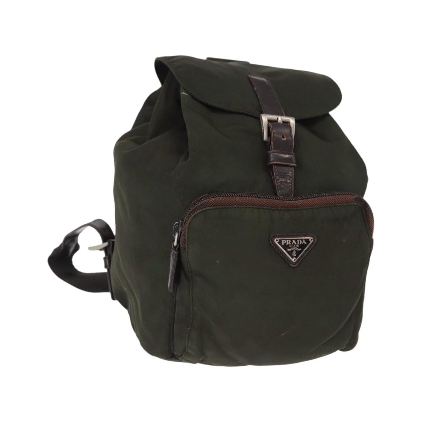 Prada Front Pocket Tessuto, Khaki, Nylon, Backpack