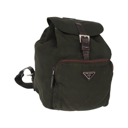 Prada Front Pocket Tessuto, Khaki, Nylon, Backpack