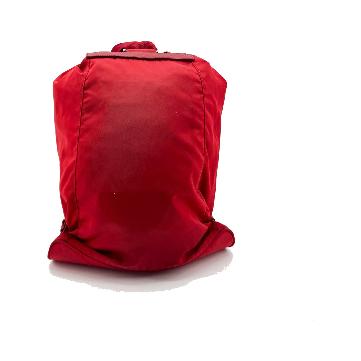 Prada Front Zip Drawstring Tessuto, Red, Nylon, Backpack