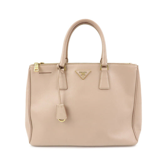 Prada Galleria Double Zip Saffiano Leather, Pink, Leather, Tote Bag