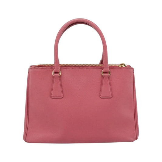 Prada Galleria Double Zip Tote Saffiano Leather, Pink, Leather, Handbag