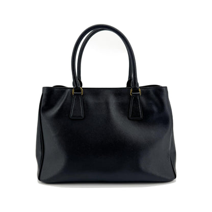 Prada Galleria  Strap Leather, Black, Leather, Handbag