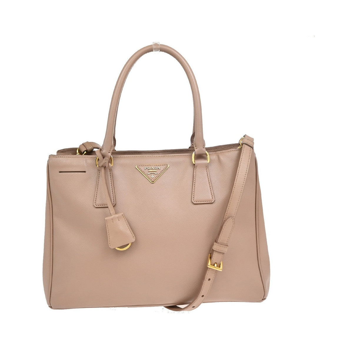 Prada Gardener's Saffiano Leather, Pink, Leather, Tote Bag