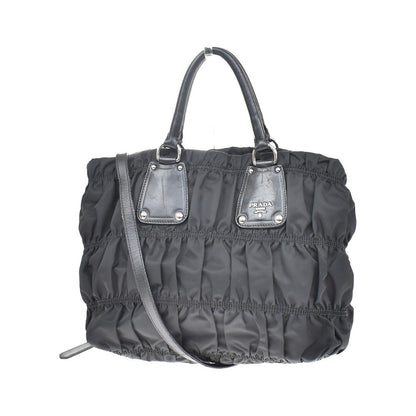 Prada Gaufre Shopping Tessuto, Black, Nylon, Tote Bag