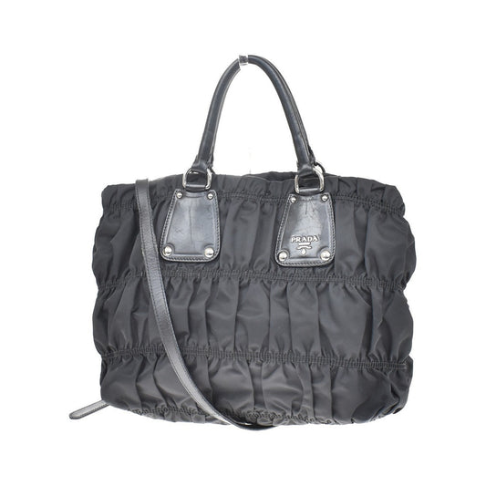Prada Gaufre Shopping Tessuto, Black, Nylon, Tote Bag