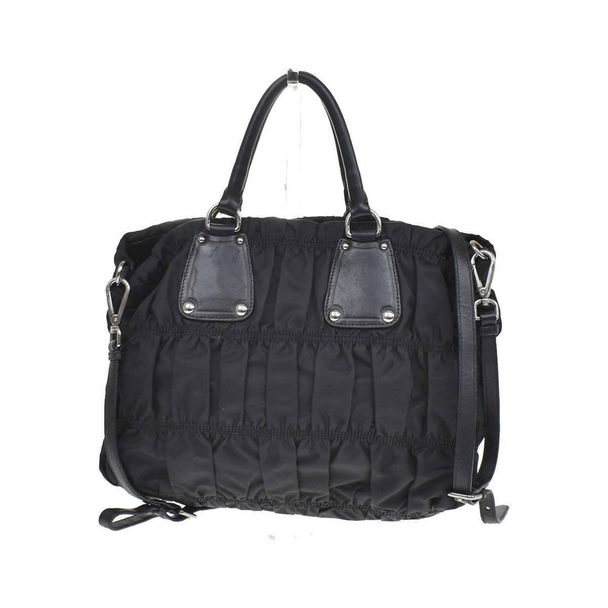 Prada Gaufre Shopping Tessuto, Black, Nylon, Tote Bag