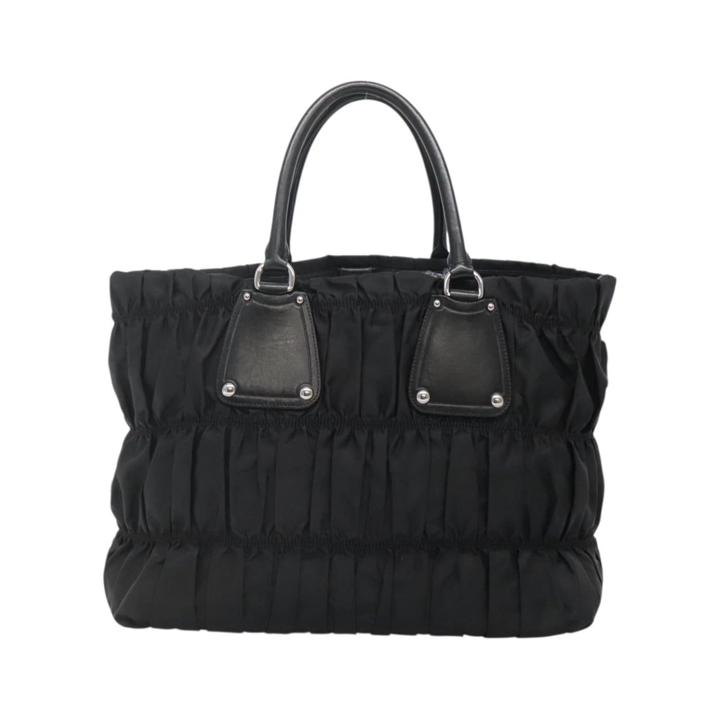 Prada Gaufre Tote Tessuto, Black, Nylon, Tote bag