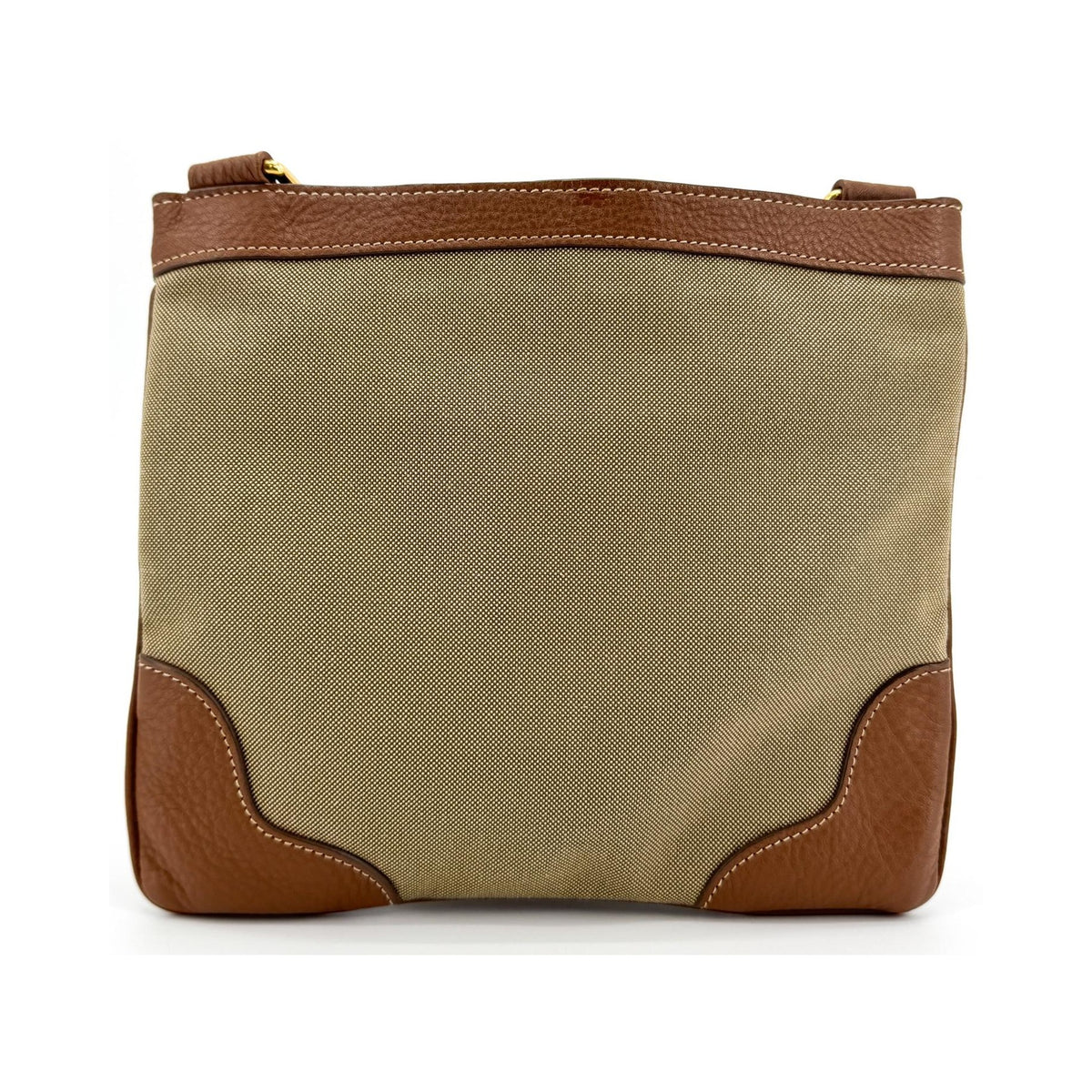 Prada Logo Canvas, Beige, Canvas, Crossbody Bag