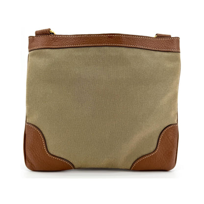 Prada Logo Canvas, Beige, Canvas, Crossbody Bag