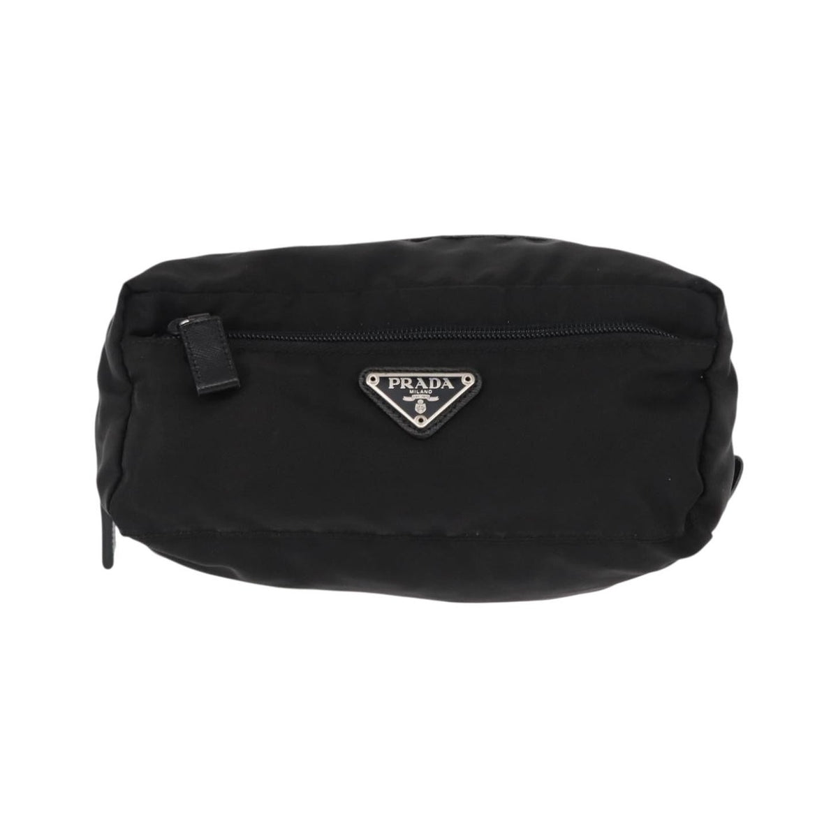 Prada Logo Pouch Nylon, Black, Nylon, Clutch