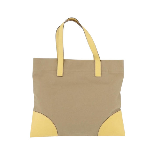 Prada Lux Convertible Open Tote Canvas and leather, Beige, Canvas, Tote Bag