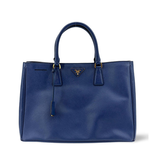 Prada Lux Open Saffiano Leather, Blue, Leather, Tote Bag