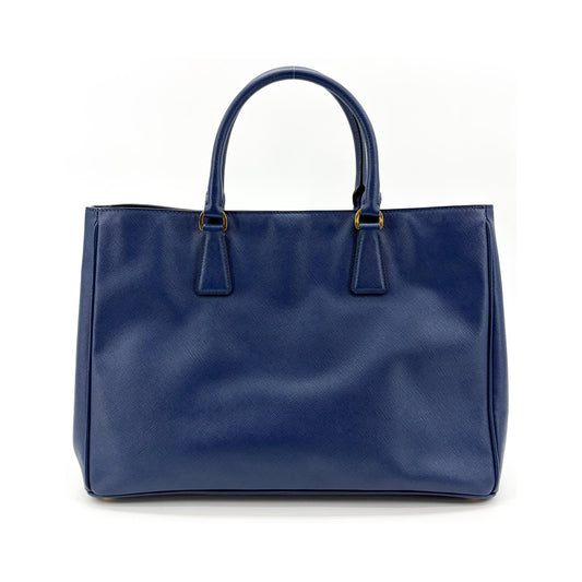 Prada Lux Open Saffiano Leather, Blue, Leather, Tote Bag