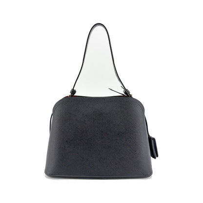 Prada Matinee Top Handle Saffiano Leather, Black, Leather, Handbag