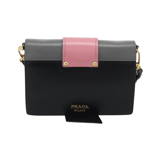 Prada Metal Ribbon City Calfskin, Multicolour, Leather, Shoulder Bag