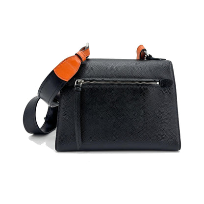 Prada Monochrome Saffiano Leather, Navy, Leather, Tote Bag