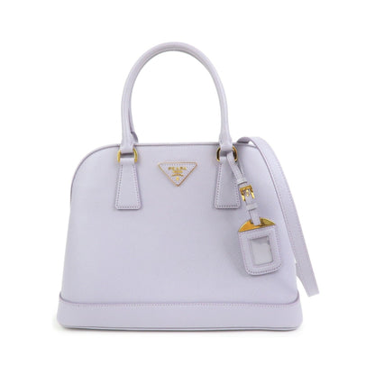 Prada Open Promenade Saffiano Leather, Purple, Leather, Handbag