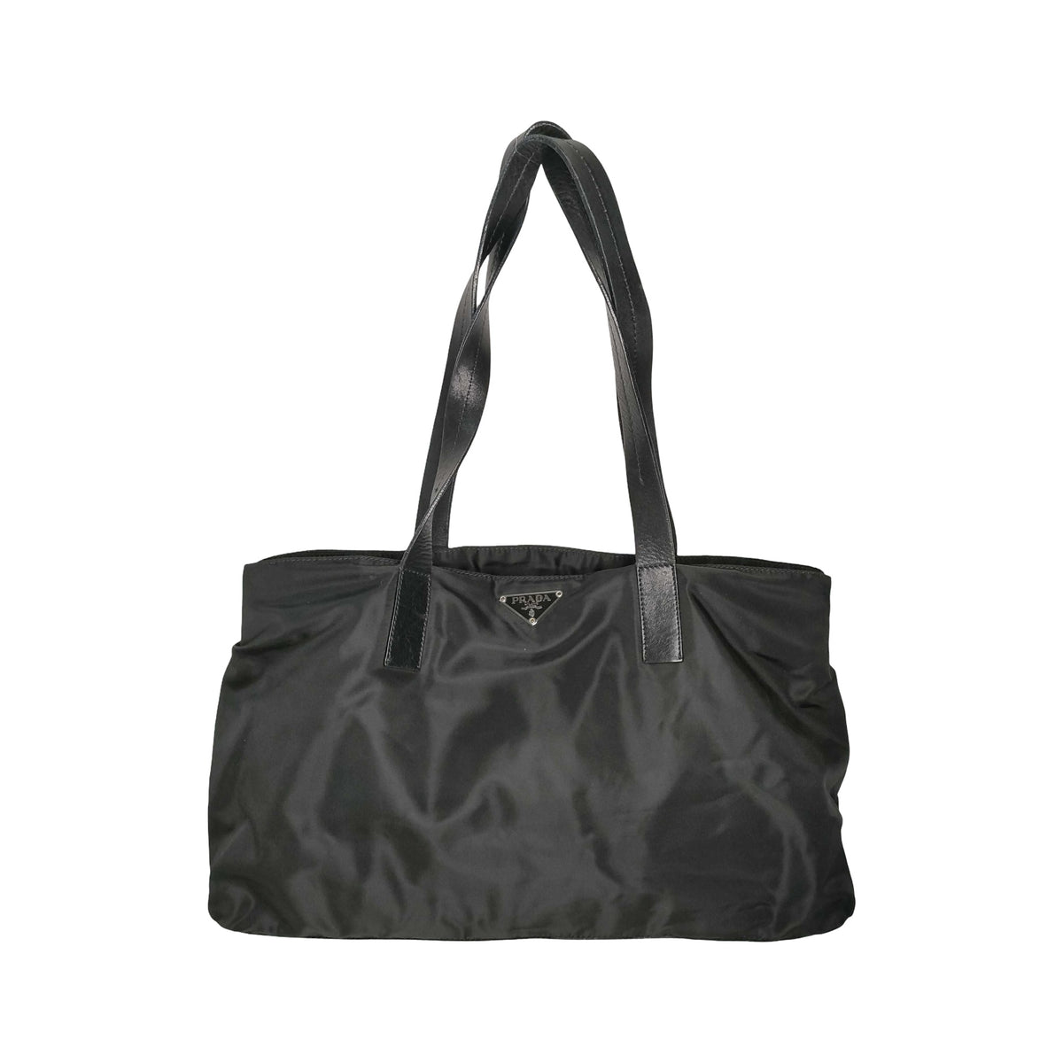 Prada Open Re-Nylon, Black, Nylon, Tote Bag