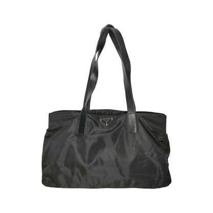 Prada Open Re-Nylon, Black, Nylon, Tote Bag