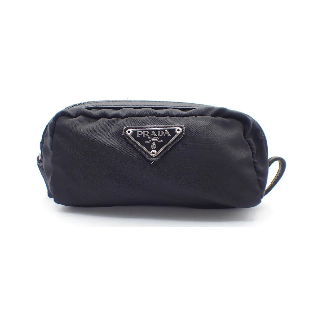 Prada Padded Zip Belt Tessuto, Black, Nylon, Clutch