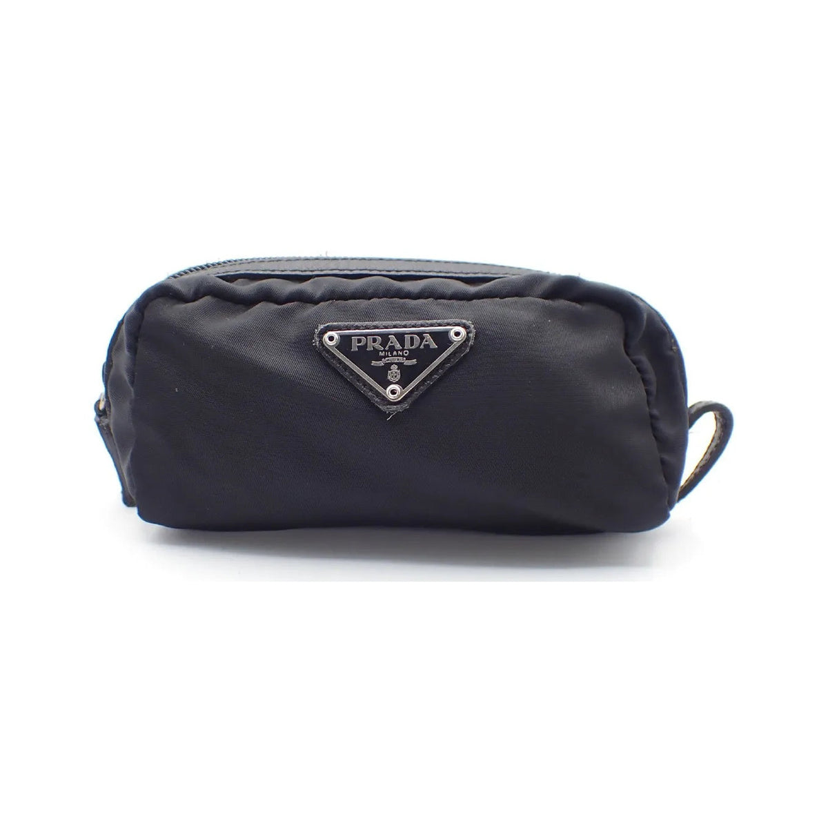 Prada Padded Zip Belt Tessuto, Black, Nylon, Clutch
