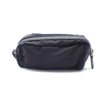 Prada Padded Zip Belt Tessuto, Black, Nylon, Clutch