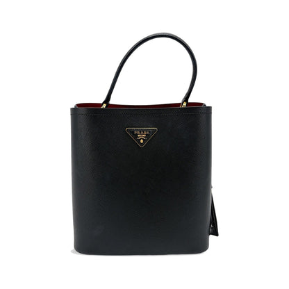Prada Panier Bucket Saffiano Leather, Black, Leather, Handbag