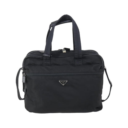 Prada Porta Computer Tessuto and Saffiano Leather, Black, Nylon, Briefcase
