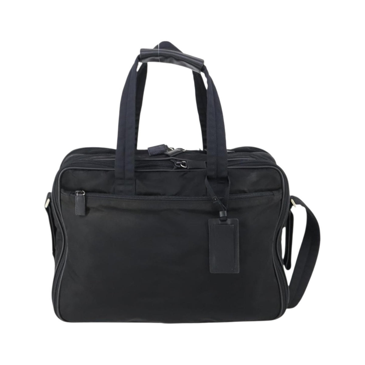 Prada Porta Computer Tessuto and Saffiano Leather, Black, Nylon, Briefcase