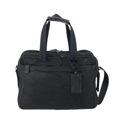 Prada Porta Computer Tessuto and Saffiano Leather, Black, Nylon, Briefcase