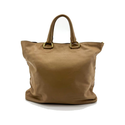 Prada Prada Vitello Phenix Leather Tote Bag Black Large phenix leather, Brown, Leather, Tote Bag