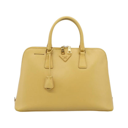 Prada Promenade Saffiano Leather, Yellow, Leather, Handbag