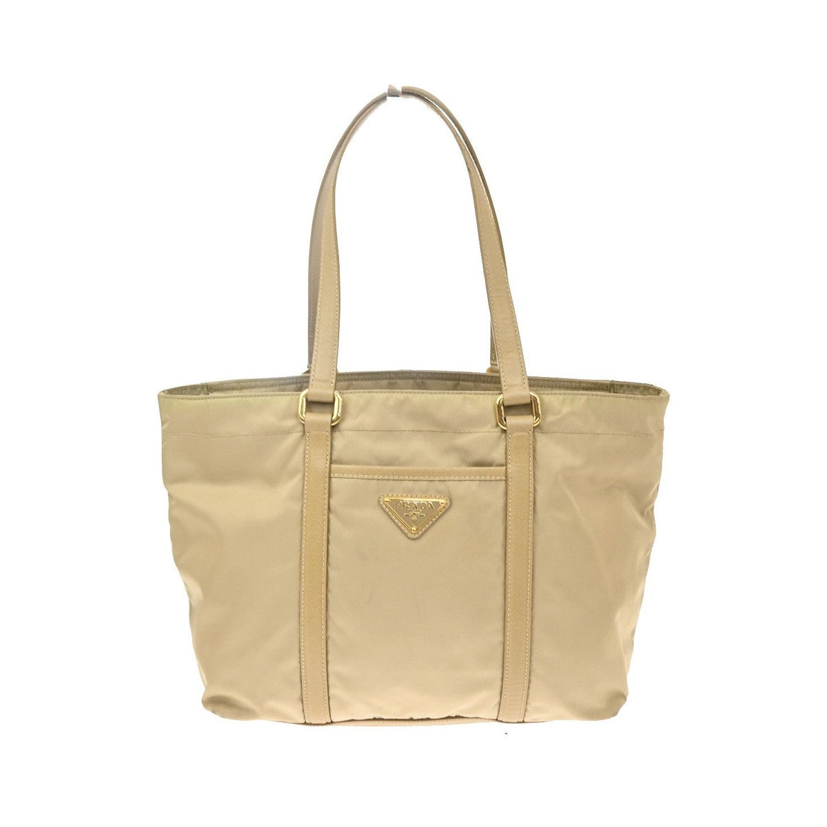 Prada Re-Edition 1978 Pocket Re-Nylon with Saffiano Leather, Beige, Nylon, Tote Bag