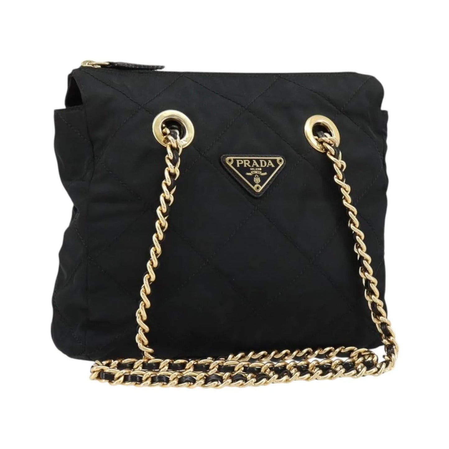 Prada Re-Edition 1995 Chain Quilted Tessuto, Black, Nylon, Shoulder Bag